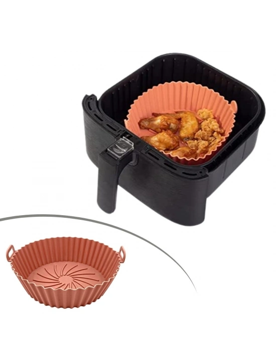 ®  Renkli Isıya Dayanıklı Yıkanılabilir Silikon Fırın Ve Airfryer Yuvarlak Model Pişirme Matı 20 Cm