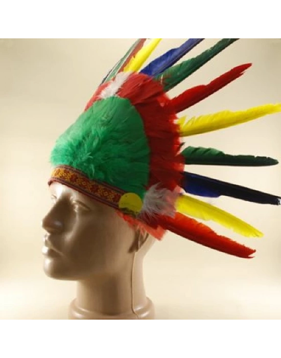 Renkli Kızılderili Başlığı Şapkası