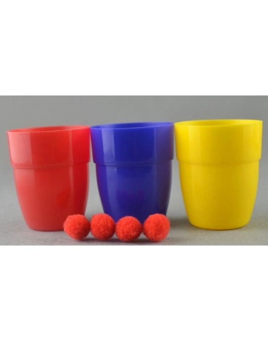 Renkli Kupalar Ve Toplar Sihirbazlık Seti - Başlangıç Seviyesi Sihir Malzemesi