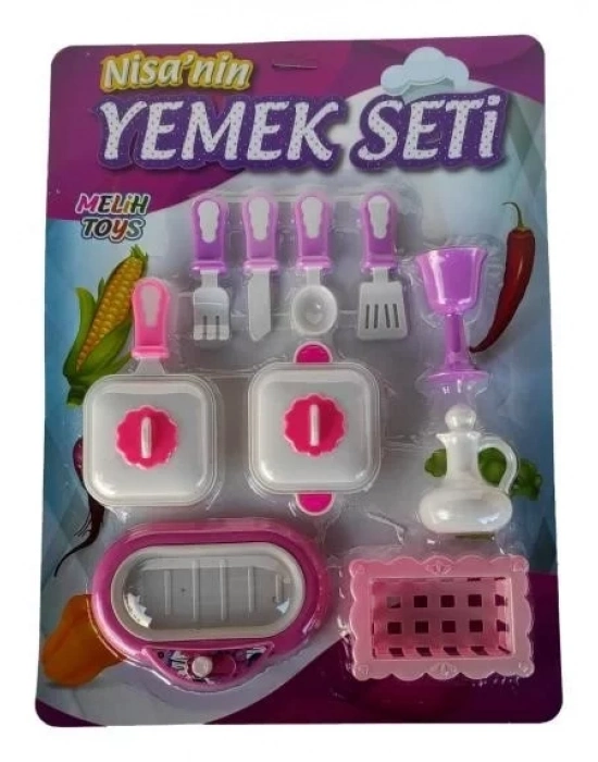 RENKLI NISANIN YEMEK SETI