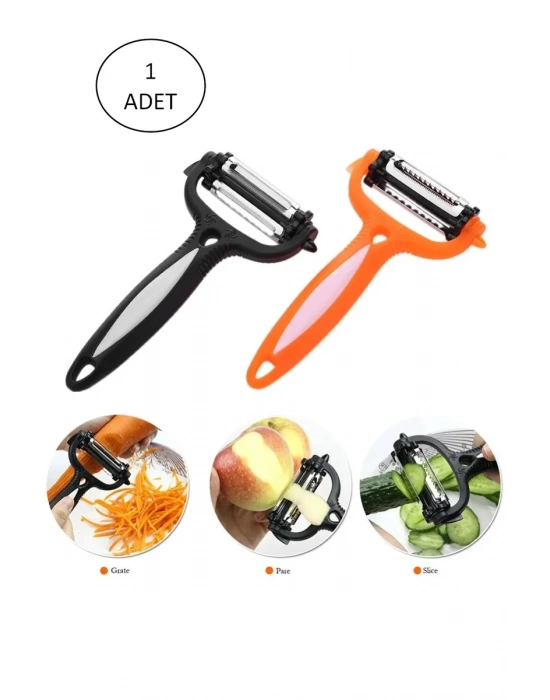 Renkli Saplı 3 Başlı Çelik Soyacak - Soyucu