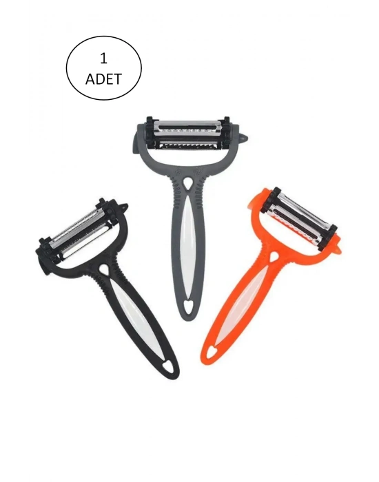 Renkli Saplı 3 Başlı Çelik Soyacak - Soyucu