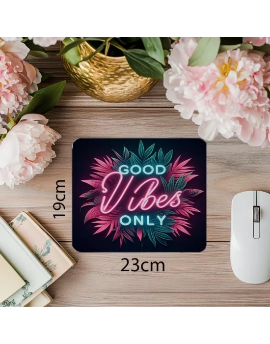 Renkli Yapraklı Arka Planlı Mousepad - 19x23 cm 2 mm Dikdörtgen İthal Baskılı Mouse Pad