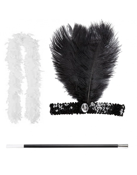 Retro Charliston Aksesuar Seti – Gatsby Kostüm Seti