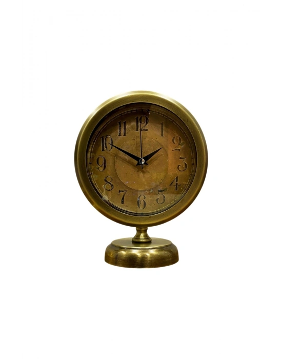 ® Retro Eskitme 25 x 20 Cm Metal Şık Masa Saati