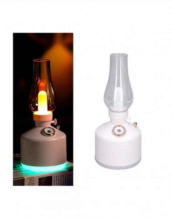 ® Retro LED Işıklı 1200 mAh Şarjlı Aroma Difüzörü 280 ml Su Kapasiteli