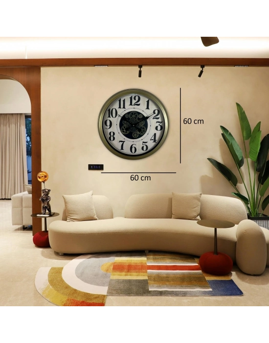 ® Retro Prime Classic 60 Cm Çarklı Duvar Saati