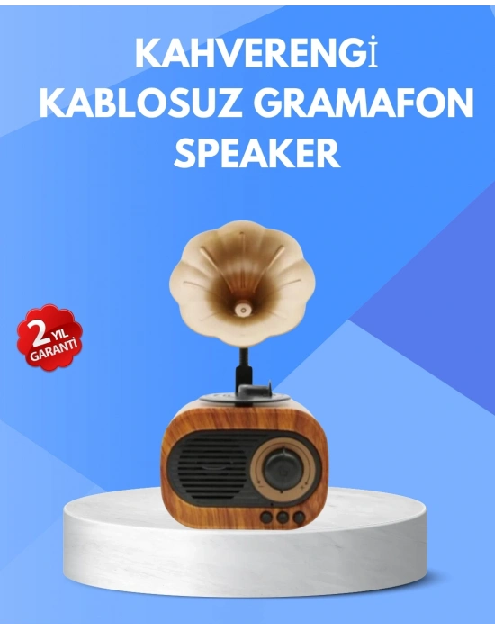 Retro Tasarımlı Mini Bluetooth Hoparlör ve FM Radyo Çoklu Medya