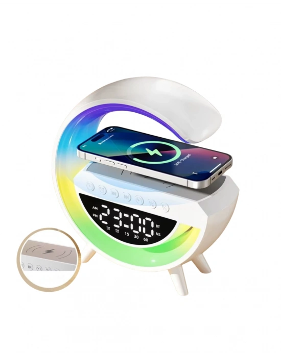 ® RGB Işıklı Kablosuz Hoparlör Bluetooth USB FM TF Kart Destekli