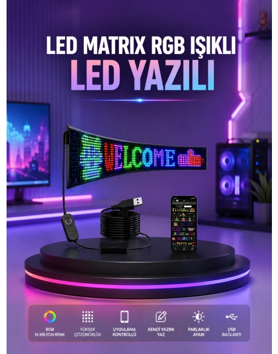 RGB LED Panel Renkli Işık Efektli Dekoratif Aydınlatma
