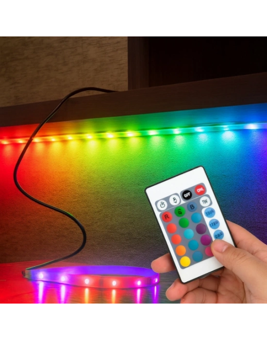 RGB Şerit 30 LED Kumandalı USB Bağlantılı
