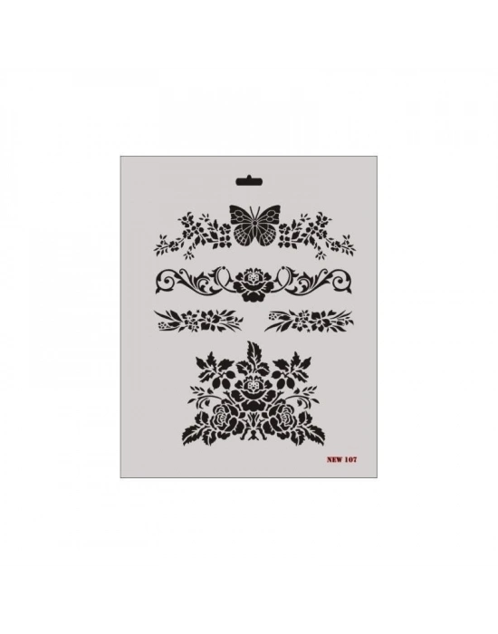 ® Rich New Seri N-107 Stencil 35x25 cm