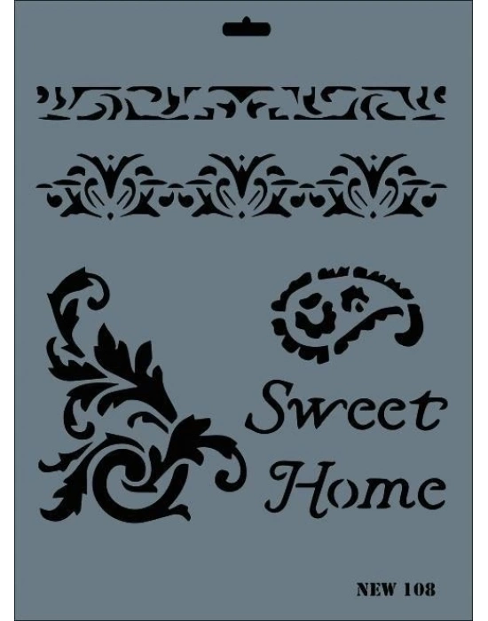 ® Rich New Seri N-108 Stencil 35x25 cm