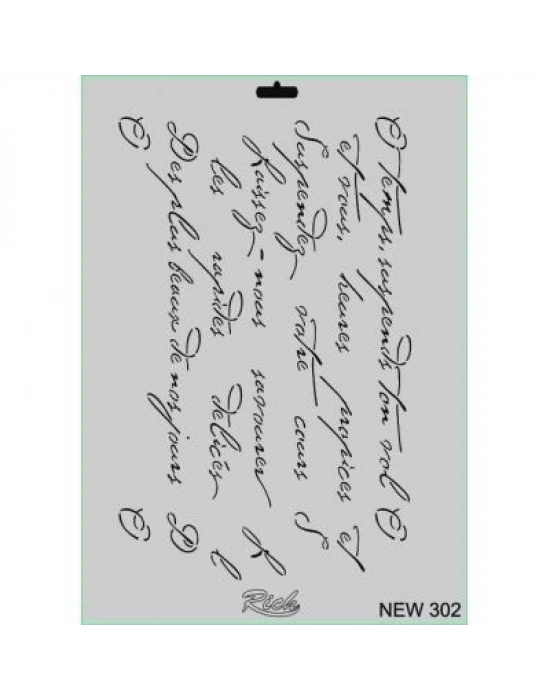 ® Rich New Seri N-302 Stencil 35x25 cm