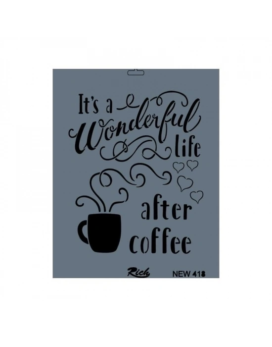 ® Rich New Seri N-418 Stencil 35x25 cm