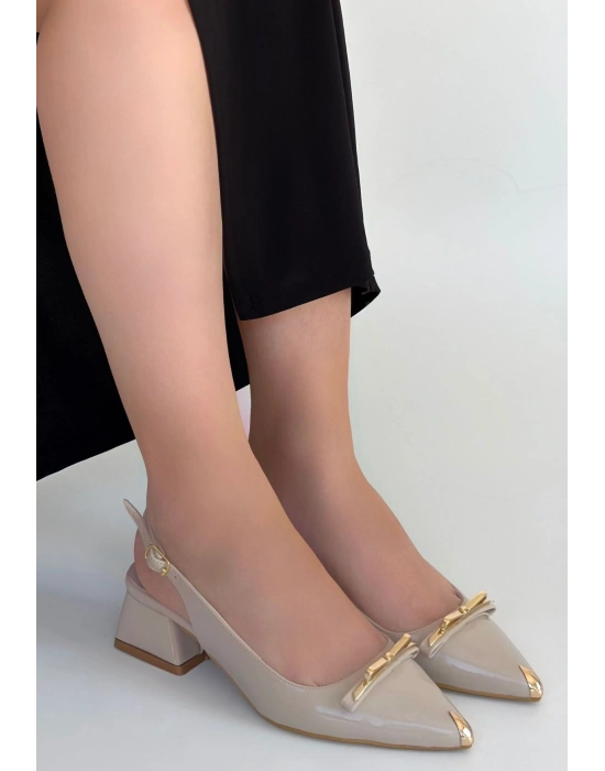 Ricy Bej Rugan Topuklu Ayakkabı