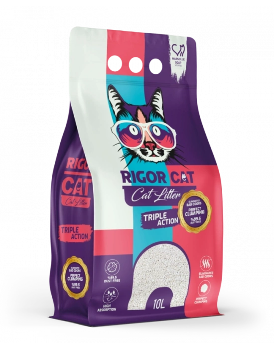 Rigor Marsilya Sabunu Kokulu İnce Taneli Kedi Kumu 10 lt
