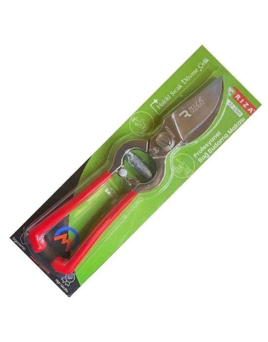 Rıza Sıcak Dövme Çelik Pro Ergonomik Bahçe Bağ Makası 24 Cm