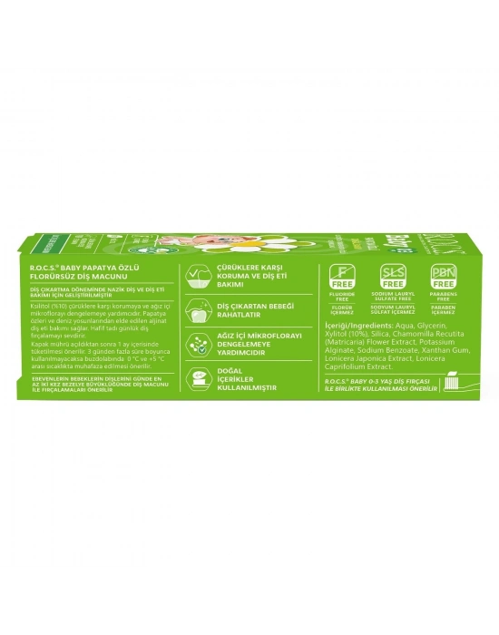 R.O.C.S.Baby Diş Macunu 35ml 0-3 Yaş Papatya