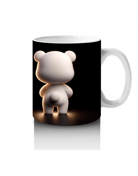 Romantik Işıklar Altında Ayıcık Çifti – Baskılı Kahve Kupası