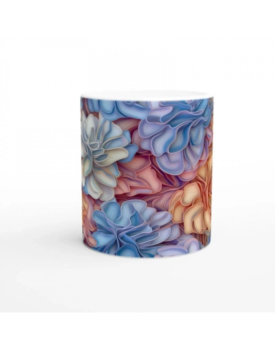 Romantik Renk Geçişli Çiçek Kupa Bardak