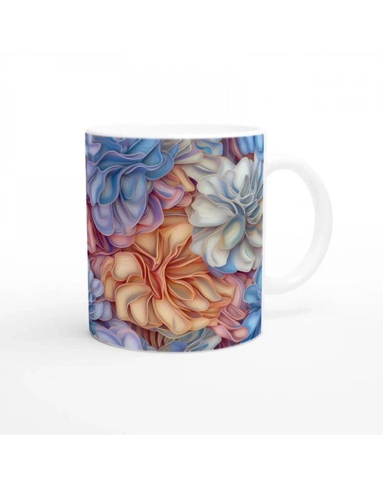 Romantik Renk Geçişli Çiçek Kupa Bardak