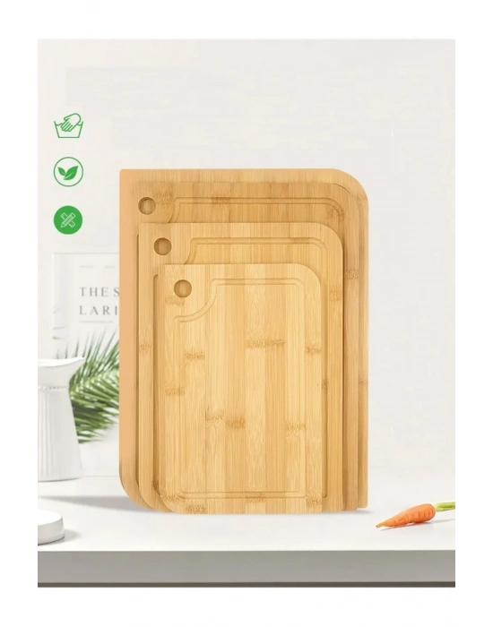 Rossel Premium 3lü Bambu Kesim Panosu