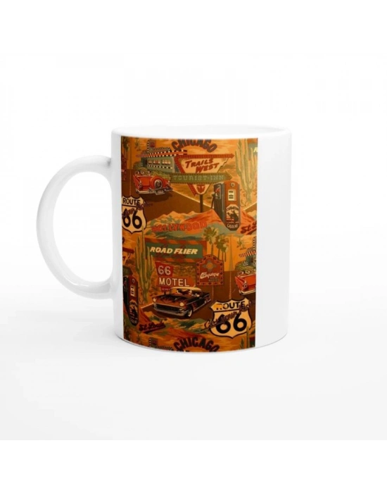 Route 66 Amerikan Rüyası Retro Kupa Bardak