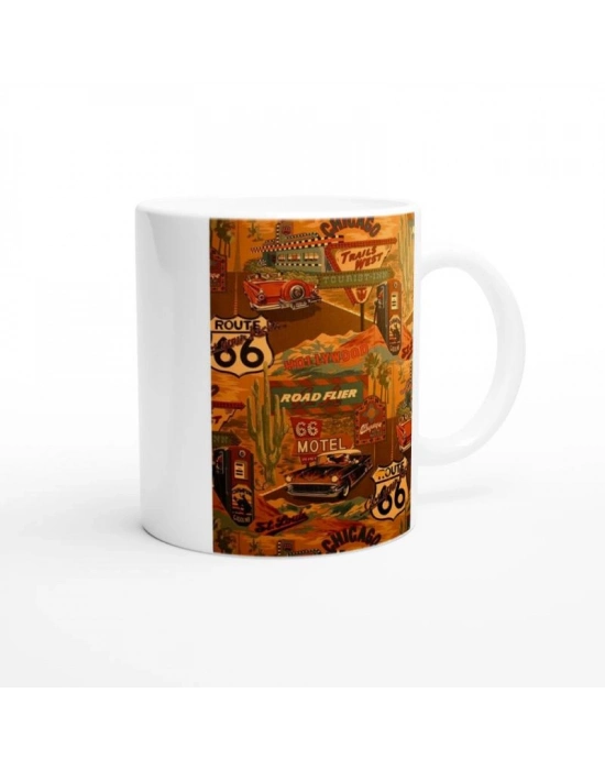 Route 66 Amerikan Rüyası Retro Kupa Bardak