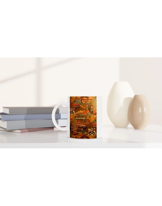 Route 66 Amerikan Rüyası Retro Kupa Bardak
