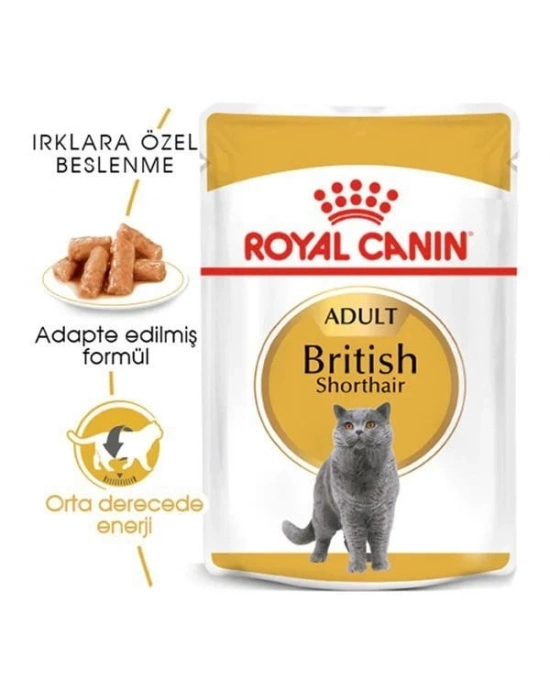 Royal Canin British Shorthair Adult Pouch Konserve Kedi Maması 1 Adet 85 Gr
