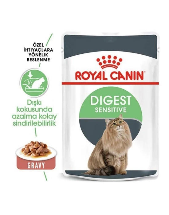 Royal Canin Digestive Sensitive Gravy Pouch Kedi Maması 1 Adet 85 Gr