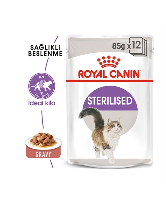 Royal Canin Gravy Sos İçinde Kısırlaştırılmış Yetişkin Kedi Konservesi 85gr