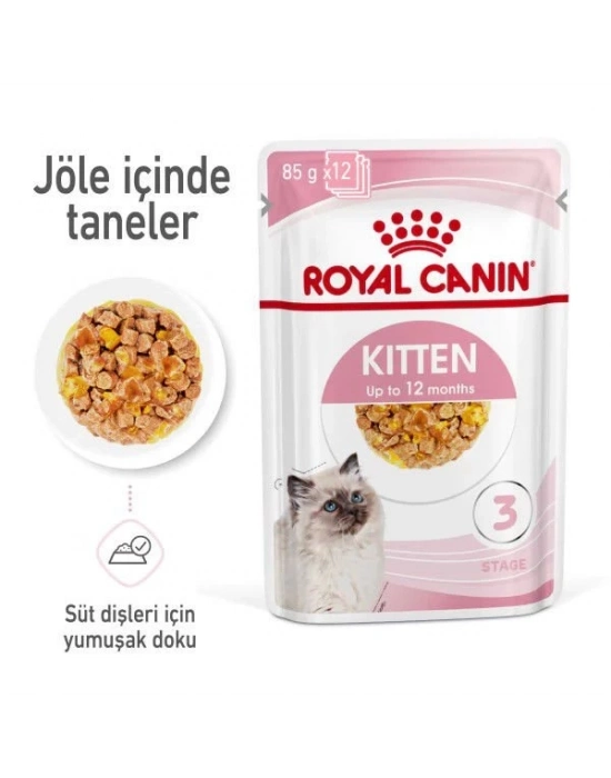 Royal Canin Kitten Jelly Pouch Yavru Konserve Kedi Maması 1 Adet 85 Gr