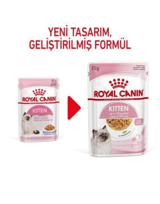 Royal Canin Kitten Jelly Pouch Yavru Konserve Kedi Maması 1 Adet 85 Gr