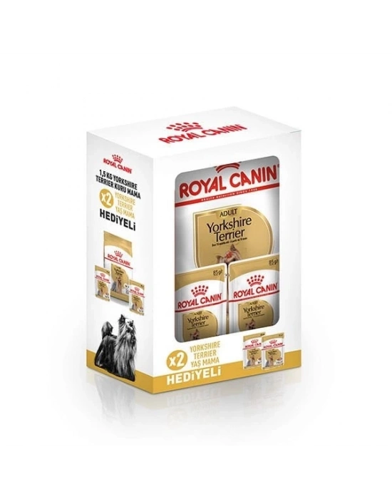 Royal Canin Yorkshire Terrier Adult Yetişkin Köpek Maması 1.5 Kg 2 Pouch Hediye