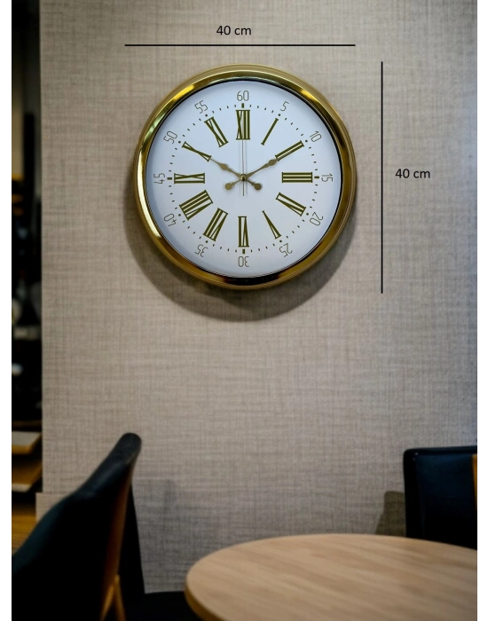 ® Royal Gold 40 Cm Metal Duvar Saati