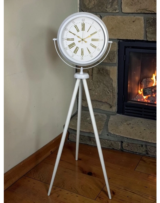 Royal White Gold Roma Rakam Tripod Ayaklı Saat