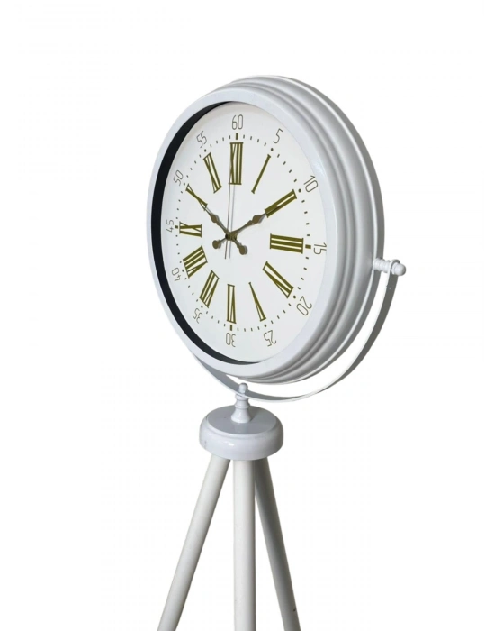 Royal White Gold Roma Rakam Tripod Ayaklı Saat