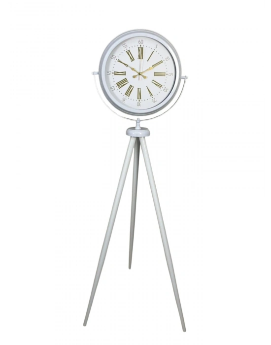 Royal White Gold Roma Rakam Tripod Ayaklı Saat