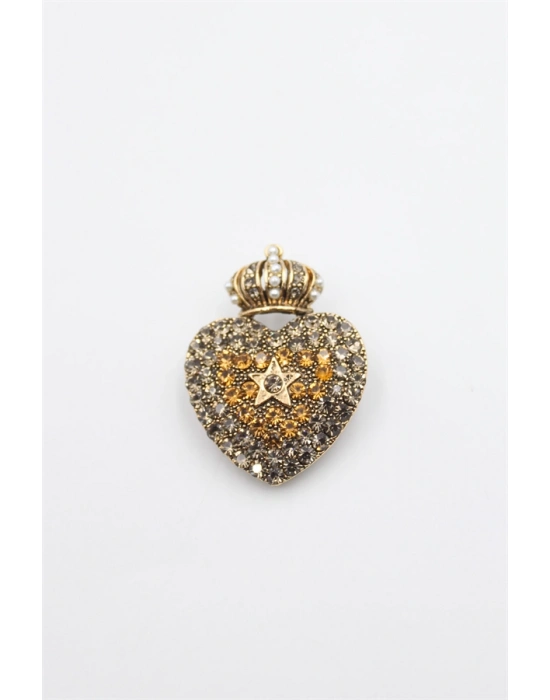 Rozet Broş - Kahverengi