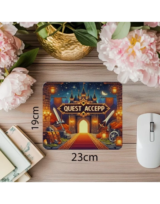 RPG Severlere Özel Görev Mouse Pad - 19x23 cm 2 mm Dikdörtgen İthal Baskılı Mouse Pad