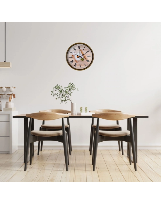 Rustic Bakery Kitchen Kahverengi 36 Cm Duvar Saati