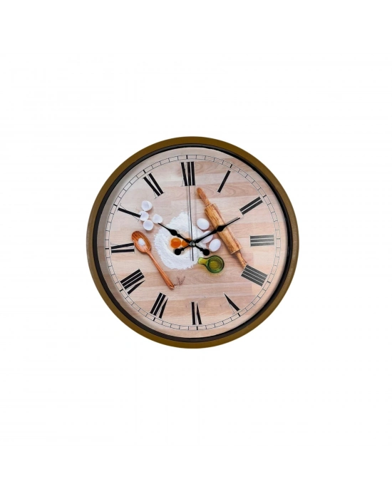 Rustic Bakery Kitchen Kahverengi 36 Cm Duvar Saati