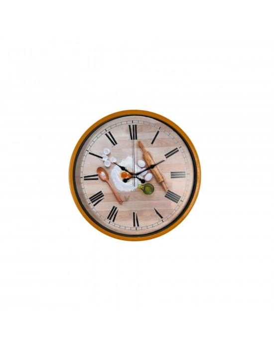 Rustic Kitchen Turuncu 36 Cm Duvar Saati