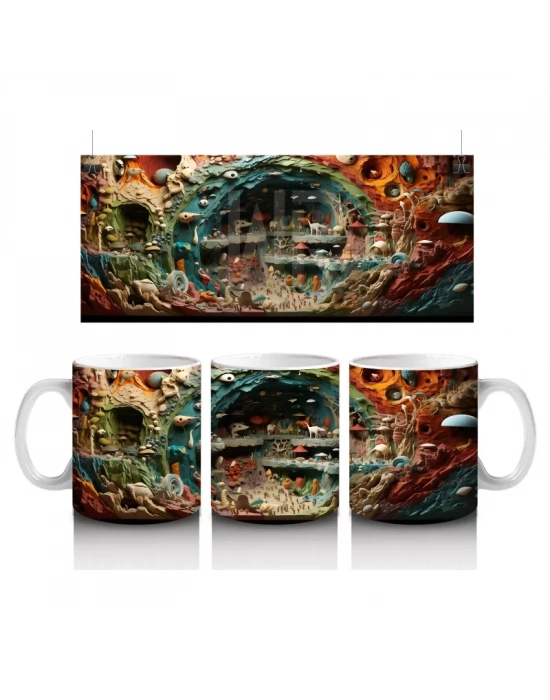 Rüya Gibi Sualtı Dünyası ve Mercanlar – Baskılı Kahve Kupası