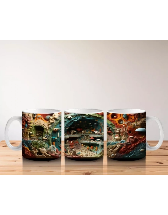 Rüya Gibi Sualtı Dünyası ve Mercanlar – Baskılı Kahve Kupası