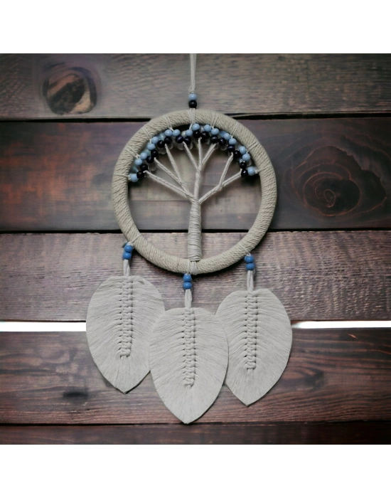 Rüya Kovan Hayat Ağacı Dream Catcher Ekru