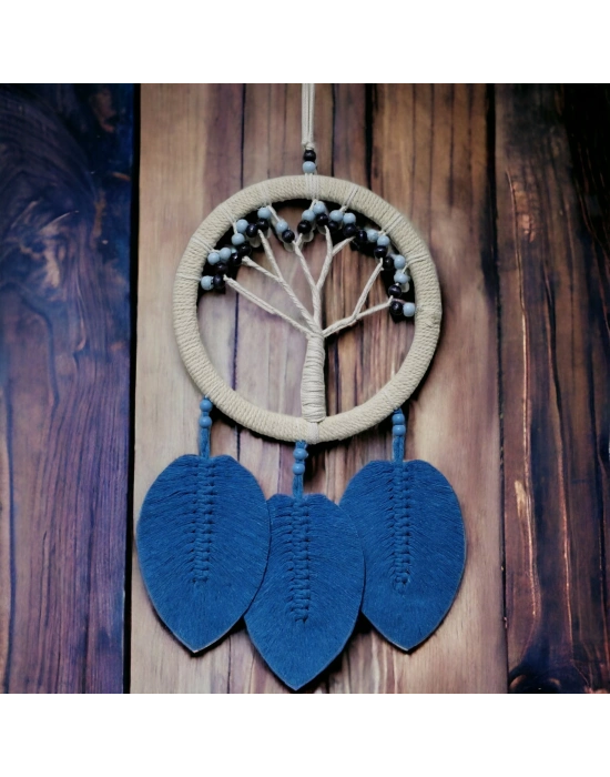 Rüya Kovan Hayat Ağacı Dream Catcher Mavi