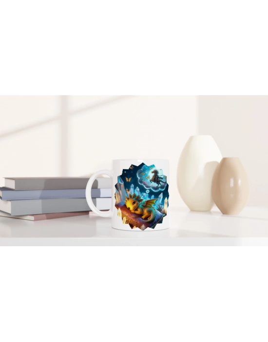 Rüya Savaşçısı Ejderha Temalı Çocuklara Özel Baskılı Kupa Bardak